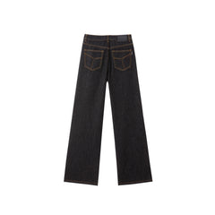 Women's High-Waisted Wide-Leg Cotton Jeans