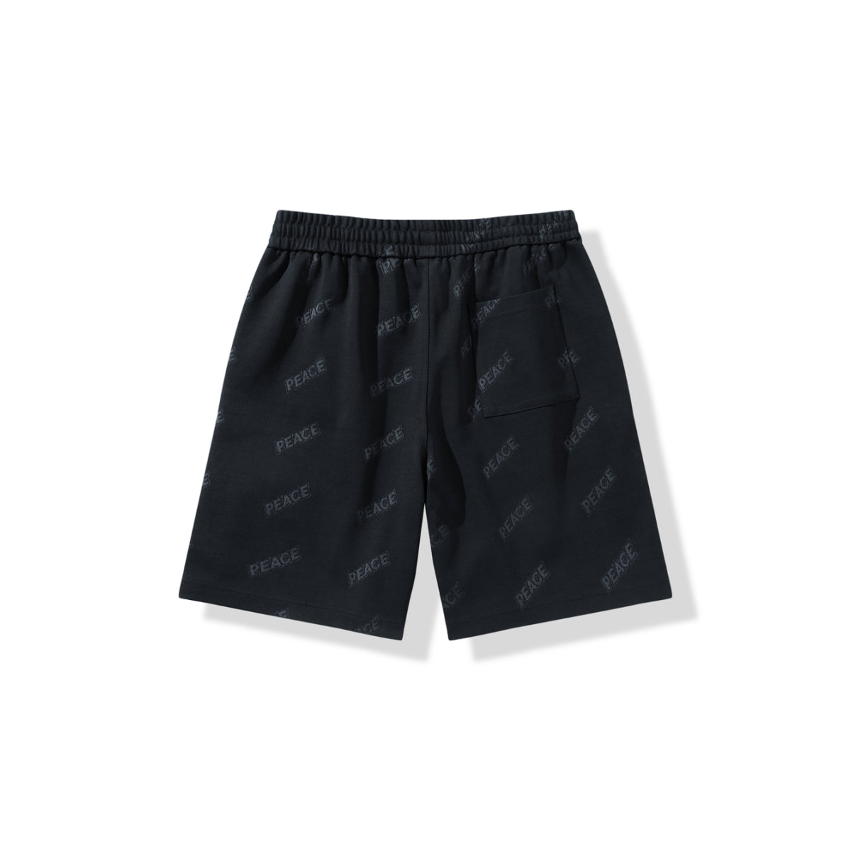 Men's Black Allover Letter Jacquard Shorts