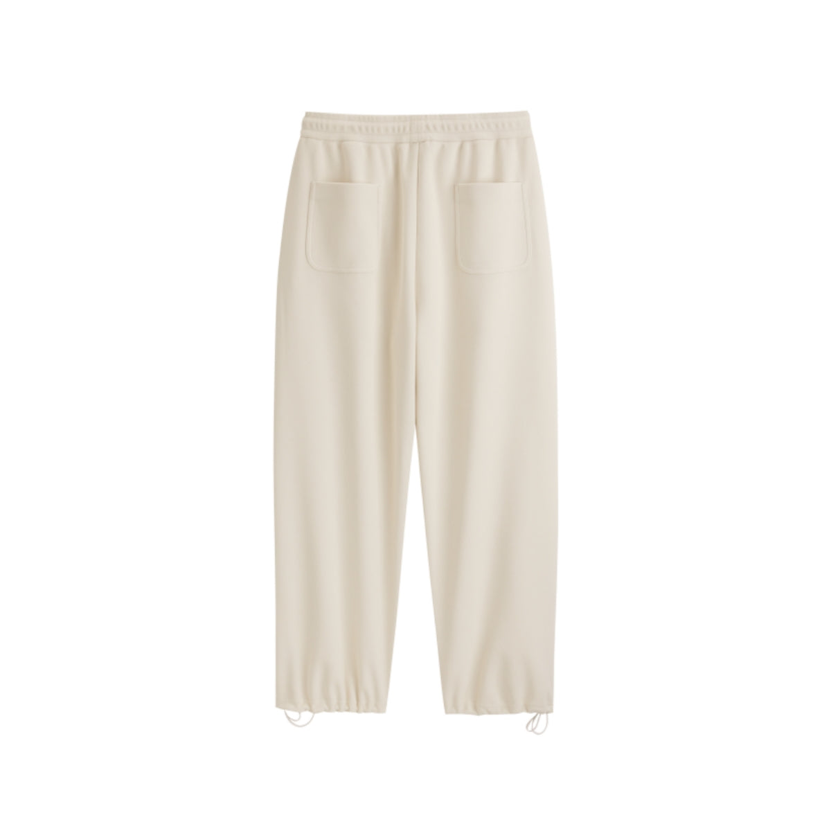 Men's Beige Straight-Leg Sweatpants