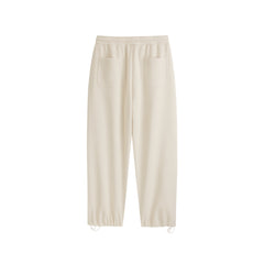 Men's Beige Straight-Leg Sweatpants