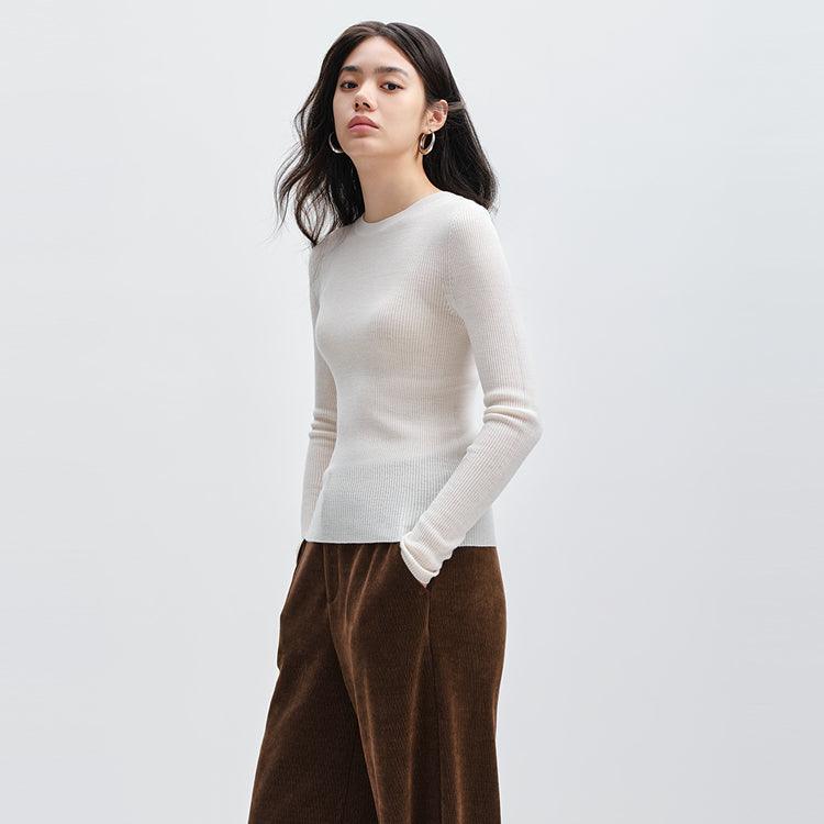 Women's Round Neck Wool Pullover