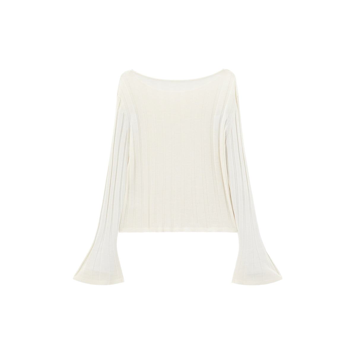 Women's Flared Sleeve Knit Top in Lyocell-Silk Blend