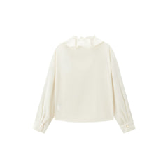 Women's Ruffled-Collar Chiffon Blouse