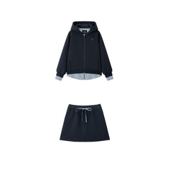 Women's  Collegiate Plaid Sweatshirt & Skirt Set