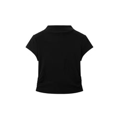 Women's Mock Neck Slim-Fit Solid T-Shirt