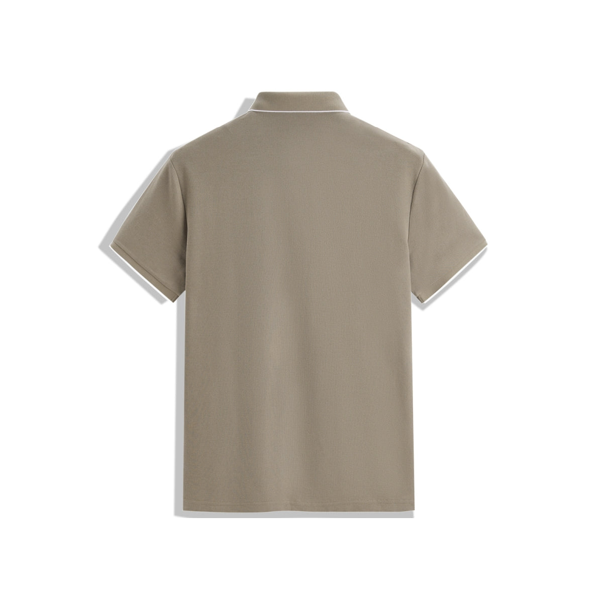 Men's Cooling Khaki Polo Shirt with Contrast Edges