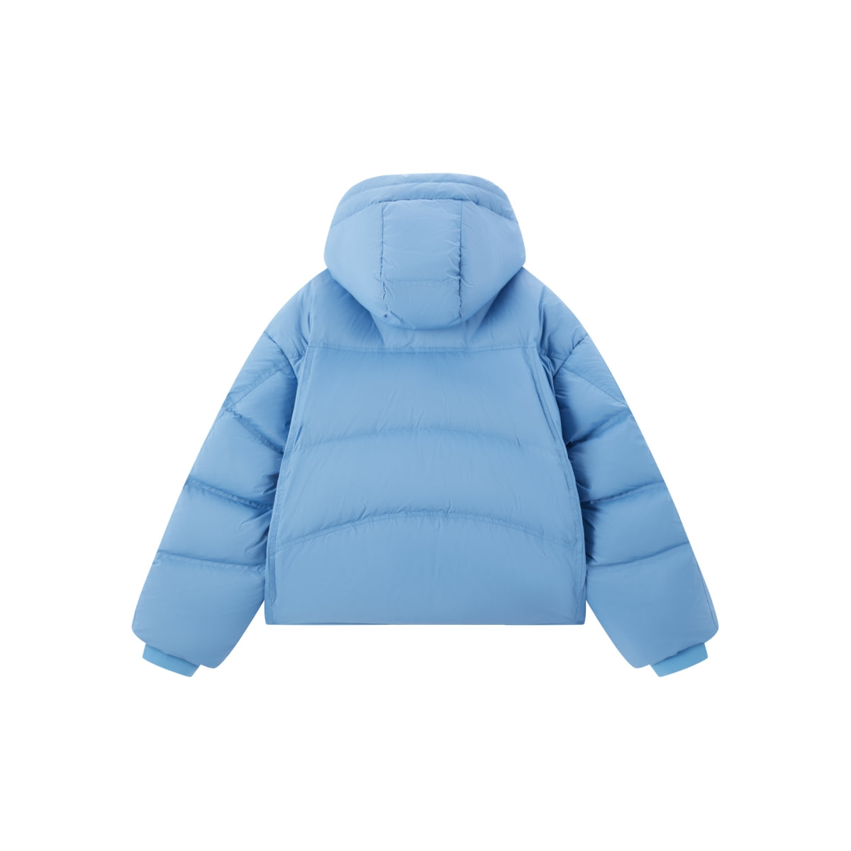 Women's Blue Cropped Puffer Jacket
