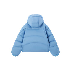Women's Blue Cropped Puffer Jacket