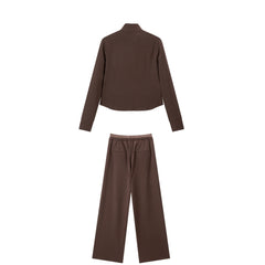 Women's Casual Tencel Flowing Sweatshirt Set