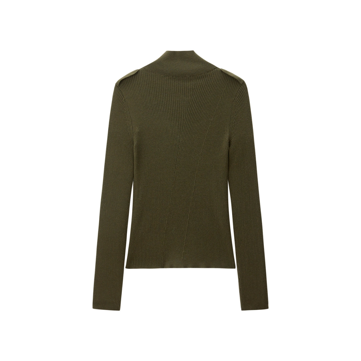 Women's Wool-Blend Half-Placket Slim Knit Top