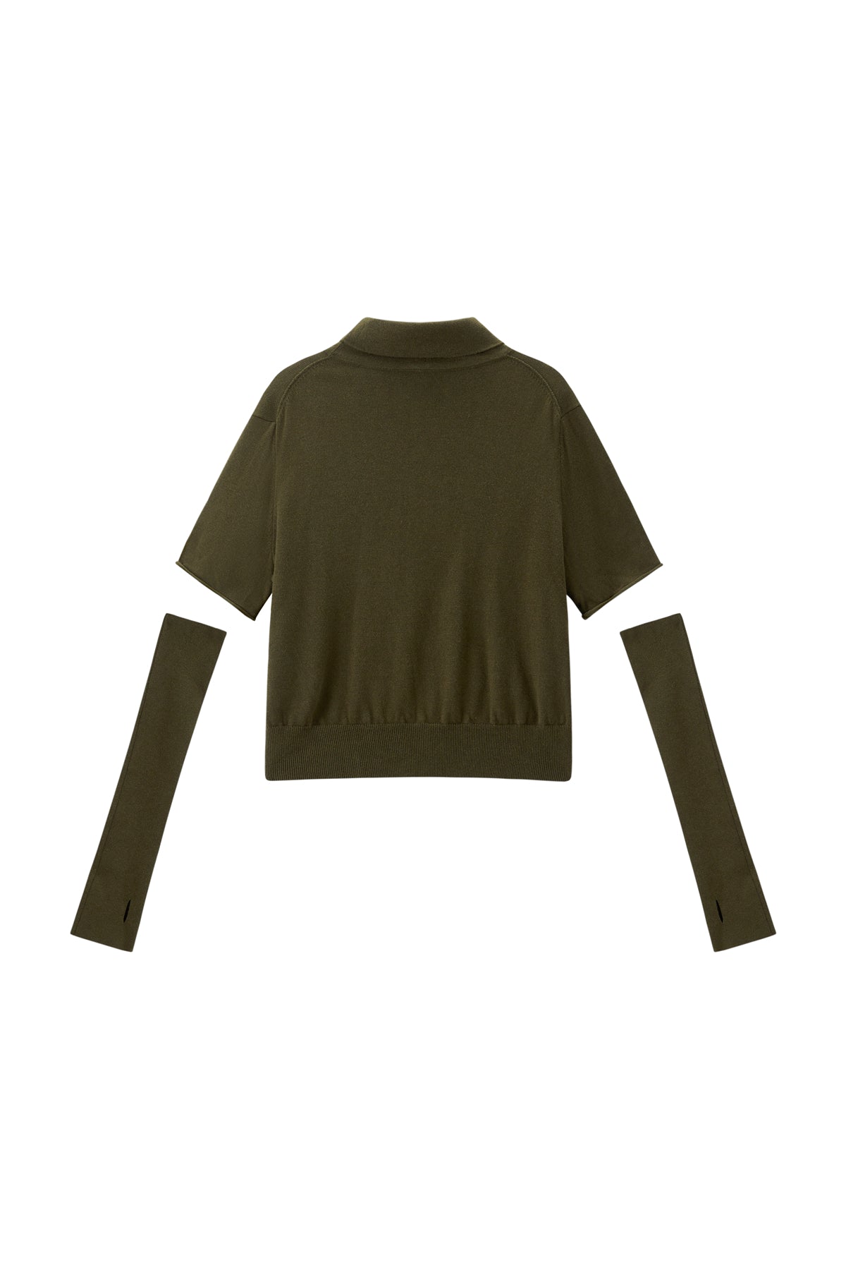 Women's Knit Sweater with Detachable Sleeves