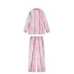 Women's Casual Vibrant Stripe Loungewear Set