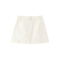 Women's High-Waisted A-Line Denim Skirt