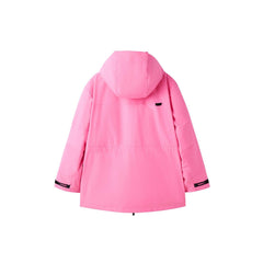 Women's drawstring waist puffer parka jacket