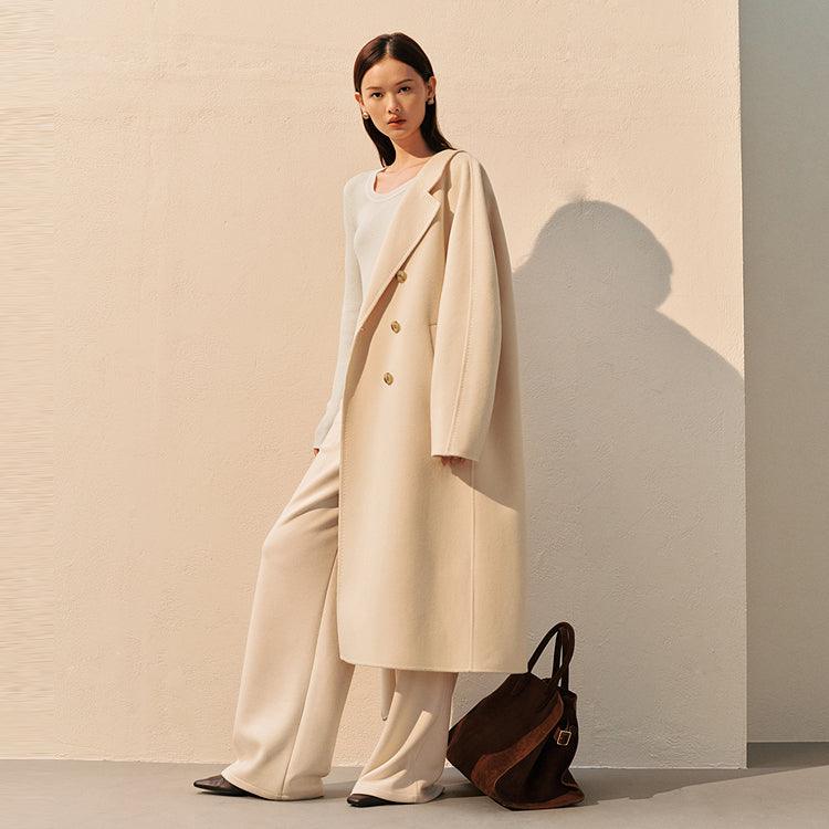 Women's Straight Double-faced Wool Coat