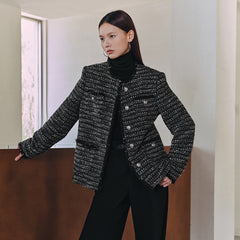 Women's Raw Edge Tweed Jacket