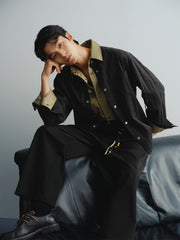 Men's Allover Textured Jacquard Shirt