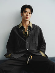 Men's Allover Textured Jacquard Shirt