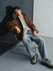 Men's Textured Faux Suede Jacket