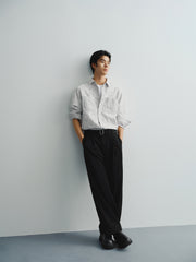 Men's Lettered Textured Jacquard Shirt