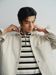 Men's Faux Suede Textured Jacquard Jacket