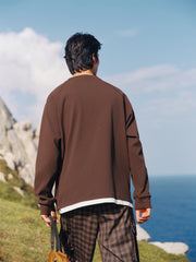 Men's Textured Waffle Knit Sweatshirt