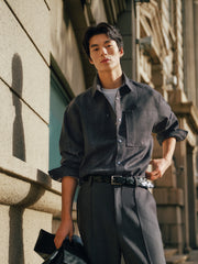 Men's Casual Oil-Painting Texture Shirt