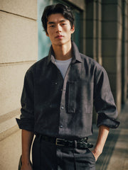 Men's Oil-Paint Gradient Textured Shirt