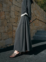 Women's High-Waist A-Line Maxi Skirt