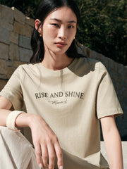 Women's Linen-Blend Graphic T-Shirt