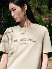 Women's Linen-Blend Graphic T-Shirt