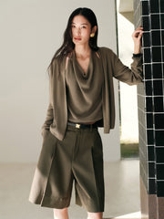 Women's Halter-Neck Layered-Look Knit Top