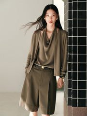 Women's Halter-Neck Layered-Look Knit Top