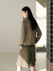 Women's Halter-Neck Layered-Look Knit Top