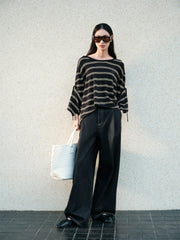 Women's Oversized Striped Knit Sweater