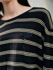 Women's Oversized Striped Knit Sweater