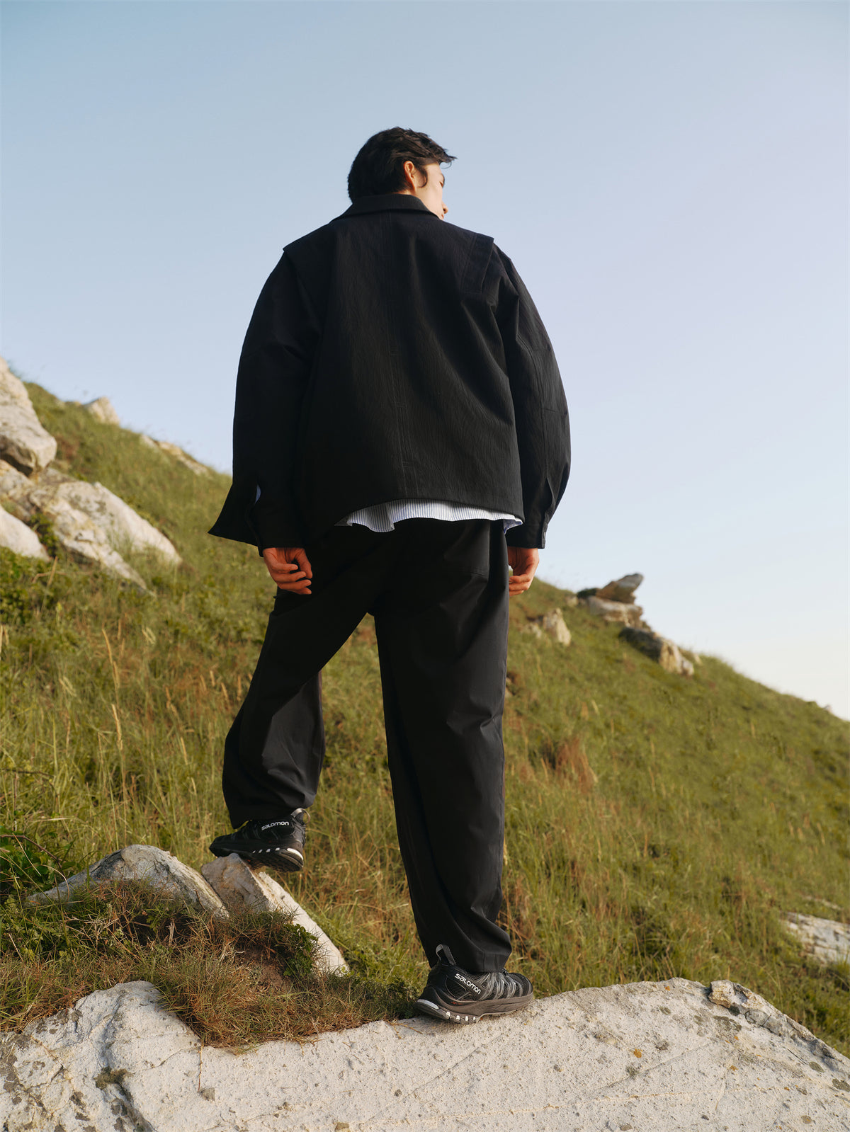 Men's Textured Fabric Shirt Jacket