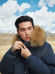 Men's Outdoor Durable Warm Solid Down Jacket
