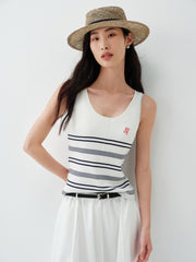 Women's Slim-Fit Striped Knit Tank  [Available only in China]