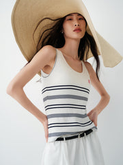 Women's Slim-Fit Striped Knit Tank  [Available only in China]