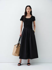 Women's Slim-Fit Contrast Knit Dress