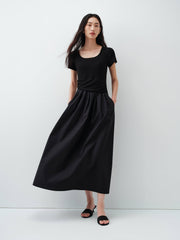 Women's Slim-Fit Contrast Knit Dress