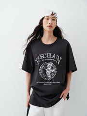 Women's Loose-Fit Vintage Graphic T-Shirt