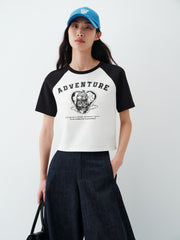 Women's Contrast Graphic T-Shirt