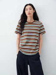 Women's Vintage Contrast Stripe T-Shirt