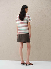 Women's Vintage Contrast Stripe T-Shirt