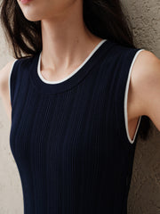 Women's Linen-Blend Paneled Sleeveless Dress