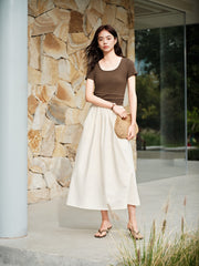 Women's Slim-Fit Contrast Knit Dress