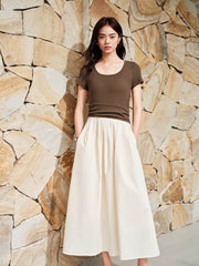 Women's Slim-Fit Contrast Knit Dress