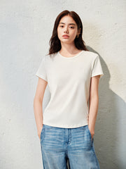 Women's Slim-Fit Antibacterial U-Neck T-Shirt